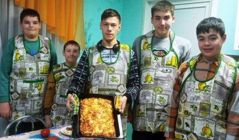 На занятиях по домоводству
