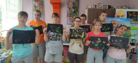 Рисуем в технике граттаж