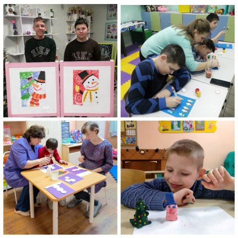 Снеговики в творчестве детей
