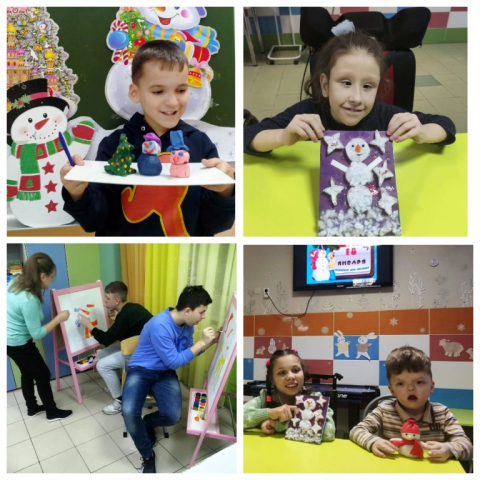 Снеговики в творчестве детей